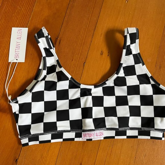 Brittany Allen Checkered Micro Scoop Bra - Picture 7 of 7